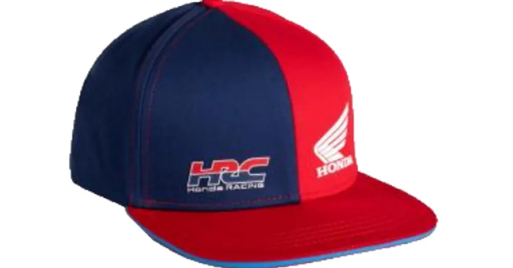 HONDA Kšiltovka s rovným kšiltem HRC Racing - červená 2026 - HONDA Kšiltovka s rovným kšiltem HRC Racing - červená 2026 Finální Výprodej