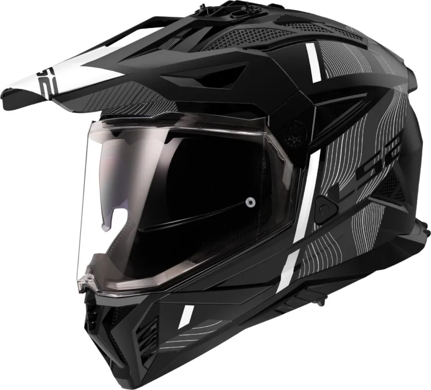 Značkový LS2 MX702 Pioneer II Hill Motokrosová přilba černá matná/bílá - S (55/56)