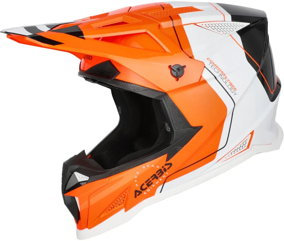Finální Výprodej Acerbis T711 Graphic Motokrosová helma oranžová/bílá/černá - M (57/58)