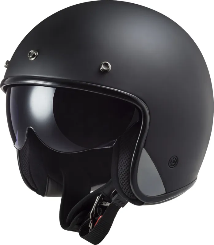 Akční Nabídka LS2 OF601 Bob II Solid Jet Helmet Black Matt - L (59/60)