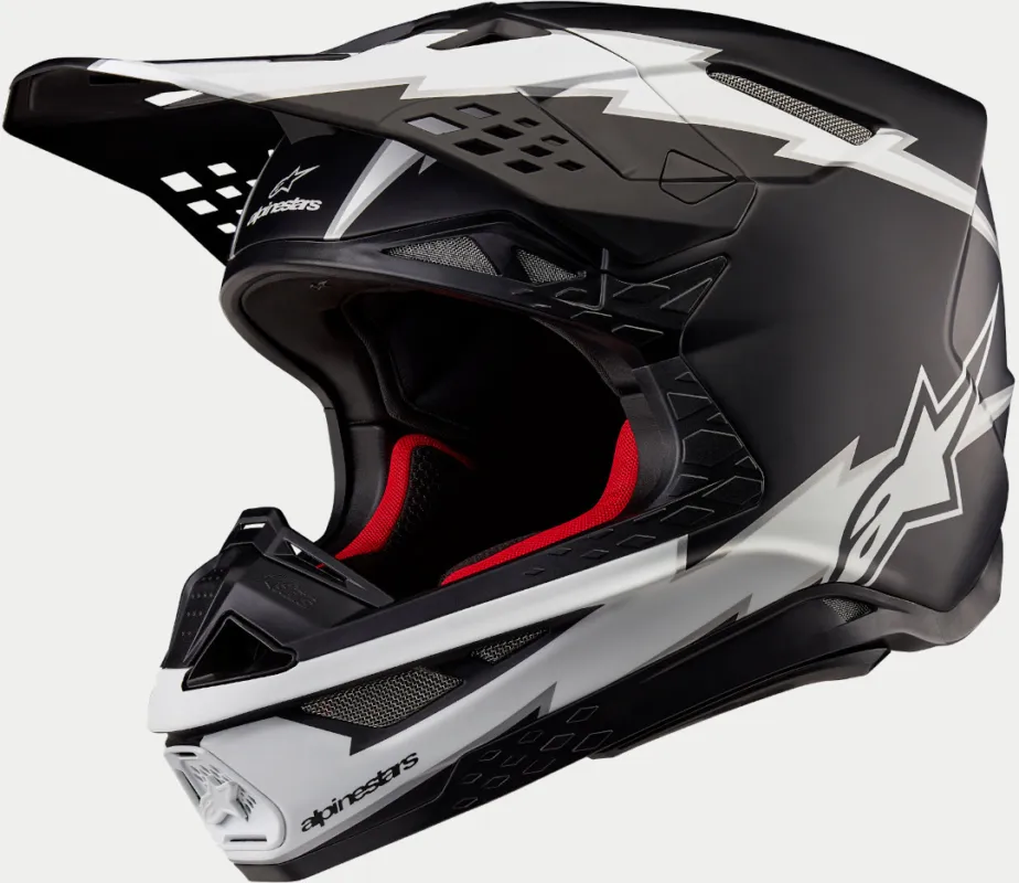 Akční Nabídka Alpinestars Supertech S-M10 Ampress 2024 Motokrosová přilba černá matná/bílá - XXL (63/64)