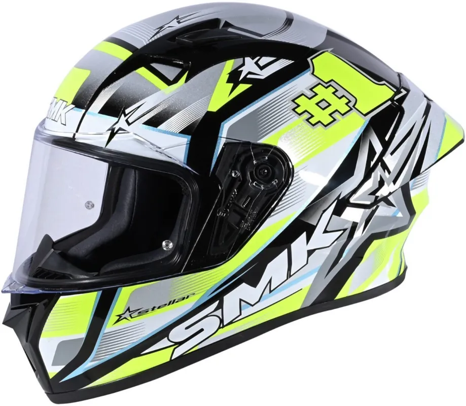 SMK Stellar Uno Sport Přilba šedá/žlutá - S (55) Must-Have