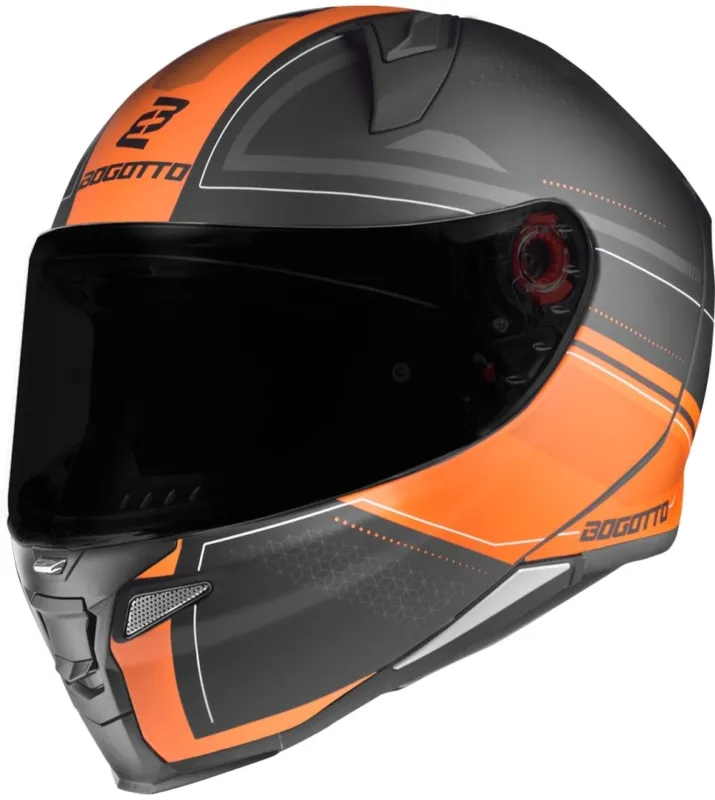 Přímo Od Výrobce Bogotto FF110 Cinder Přilba černá matná/oranžová - 2XL