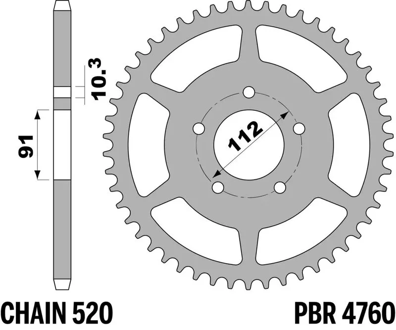 Nejprodávanější PBR Zadní ozubené kolo Steel Standard - 520 - PBR