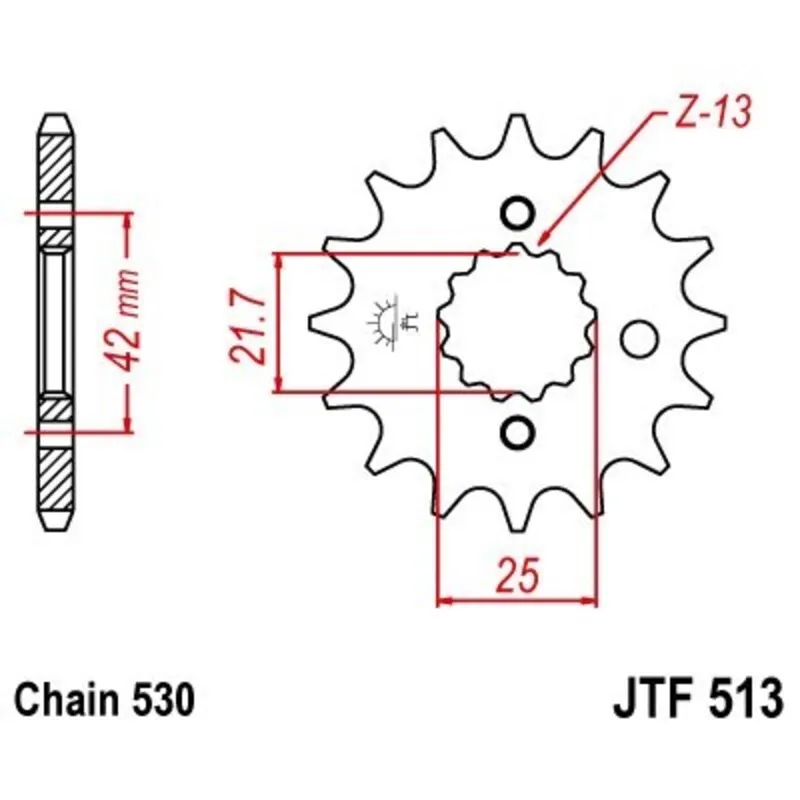 Expresní Doručení JT SPROCKETS Ocelové přední ozubené kolo bez hluku - 530 - JT SPROCKETS