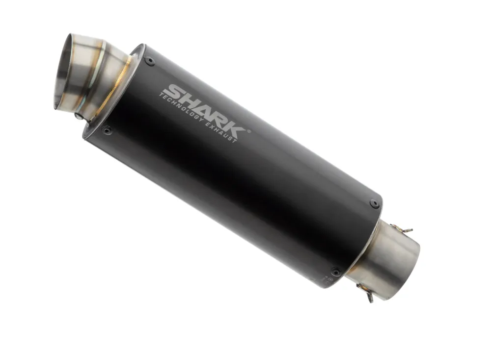 SHARK EXHAUST SRC 4 eloxovaný hliník černá - SHARK EXHAUST Hit Sezóny