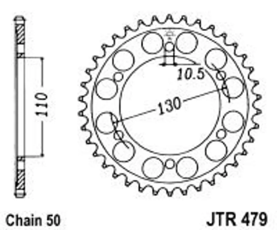 Řetězová rozeta JT JTR 479-39 39 zubů, 530 Nejlepší Cena