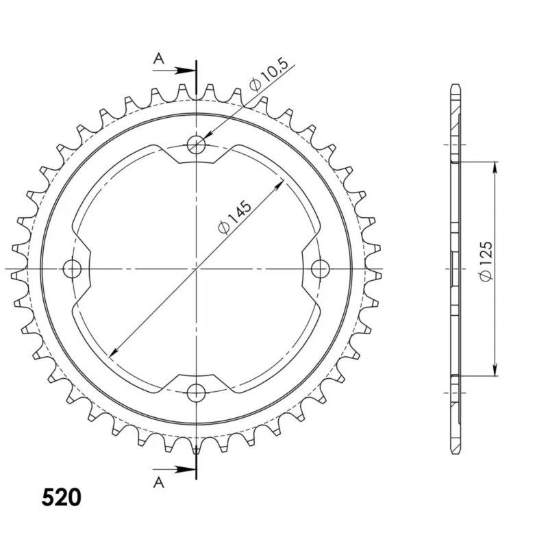 Objednat Nyní Řetězová rozeta SUPERSPROX RFE-1857 41-BLK černý 41 zubů, 520