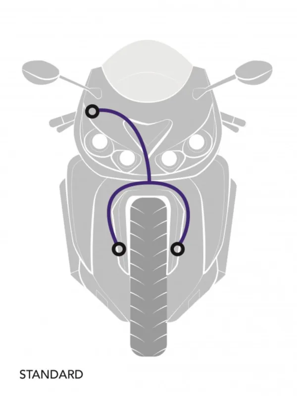 STANDARD Hadice přední brzdy sada Venhill POWERHOSEPLUS KTM-9001FB-BK (2 hadice v sadě) černé hadice, černé koncovky Cenově Výhodný