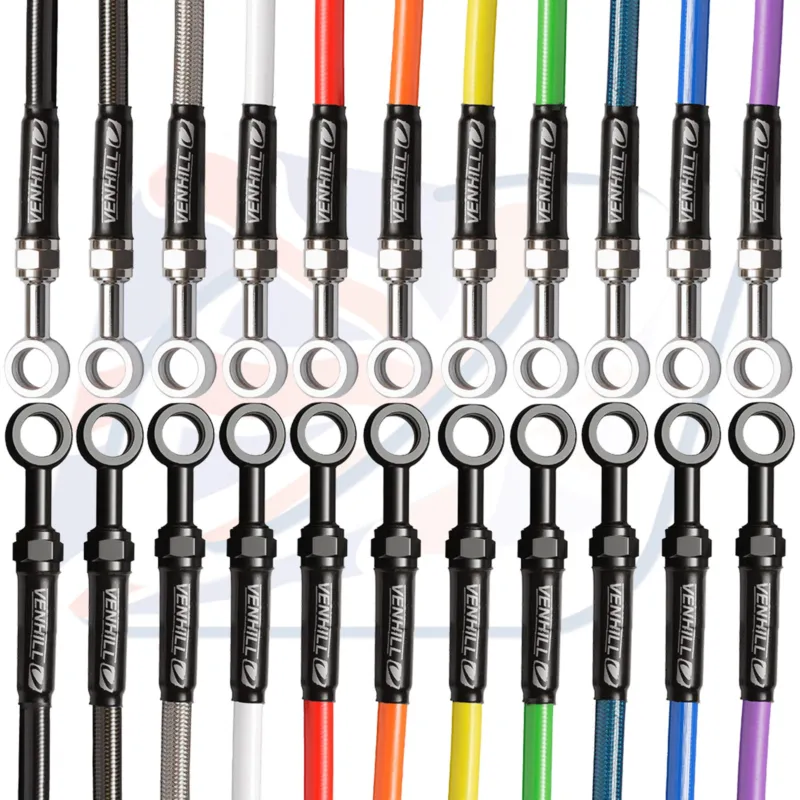 Akce Hadice zadní brzdy Venhill POWERHOSEPLUS KAW-7010R (1 hadice v sadě) Průhledné hadice, chromové koncovky