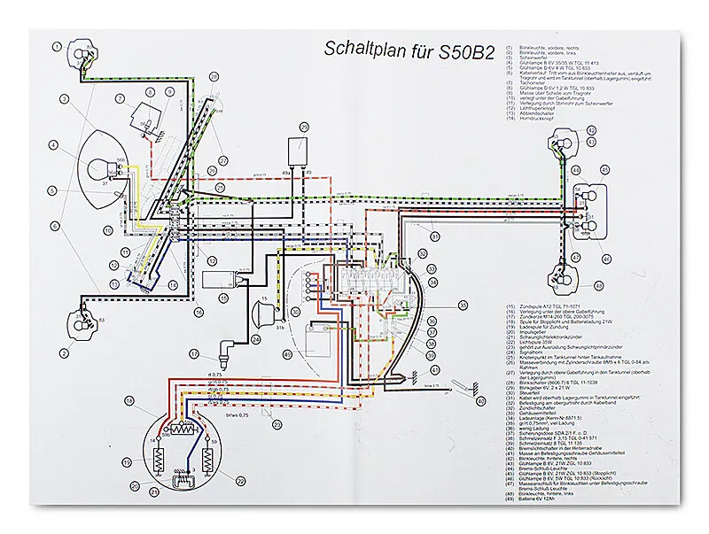 Elektroinstalace Simson S51 6V - AKA Pouze Dnes