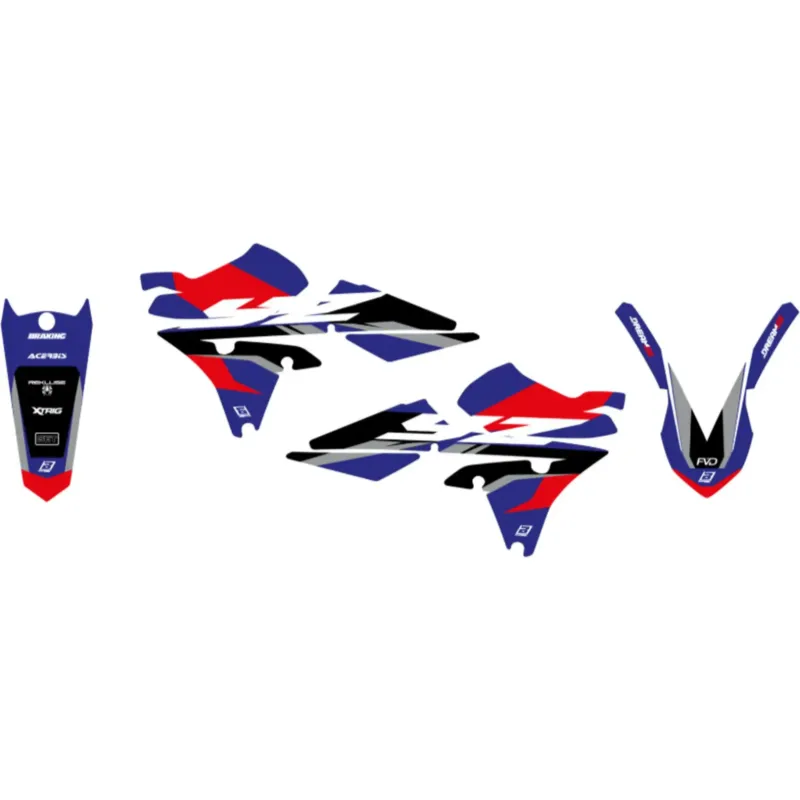 Autentický Sada nálepek, modro-černá, Blackbird Dream 5 2243AB, Yamaha YZ 250 F 14-18, YZ 450 F 14-17