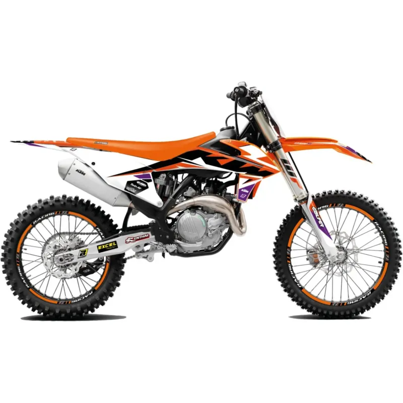 Dokud Zásoby Vydrží Sada nálepek, oranžovo-černá, Blackbird Dream 5 Chrome EFX 2547ABCRO, KTM SX/SX-F 19-22, EXC/EXC-F 20-23