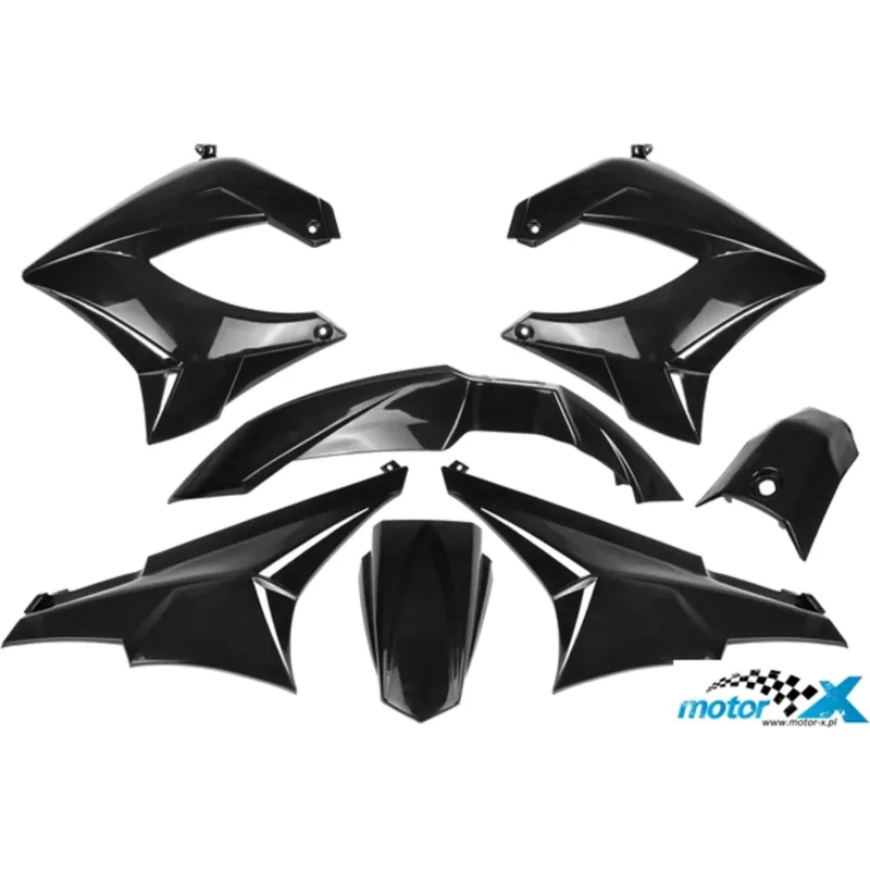 Sada kapotáží TNT, 7 dílů, černá, Derbi Senda R, Senda SM 00-09 / Gilera RCR, SMT Speciální Cena