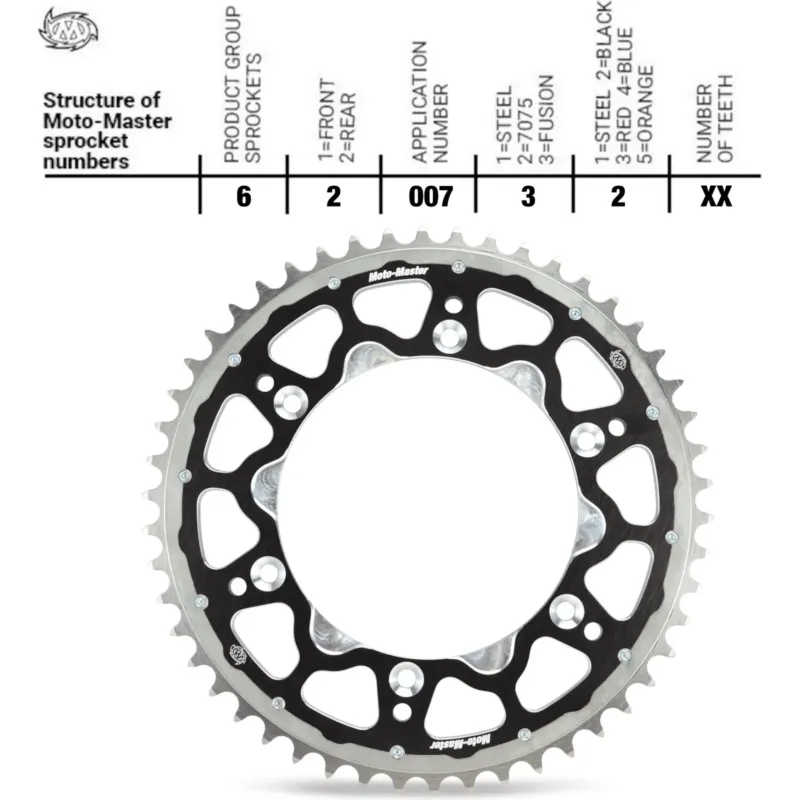 Sezónní Sleva Zadní rozetta 520 48 zubů, Moto-Master Fusion Dual-Ring Black 6200732, KTM/Husqvarna/GasGas