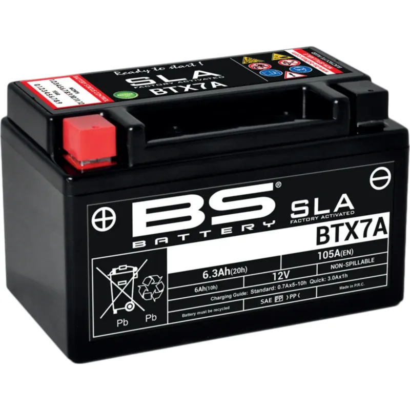 Omezená Nabídka Bezúdržbová baterie BS Battery BTX7A (YTX7A-BS) 12V 6Ah 150x87x93mm 105CCA