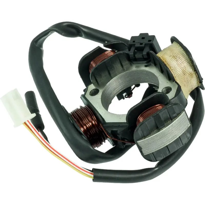 Originální Stator zapalování, stator alternátoru, 4 cívky, 2 samičí piny, 3 vodiče Newstar Morini 50 AC 2T D1E41QMB