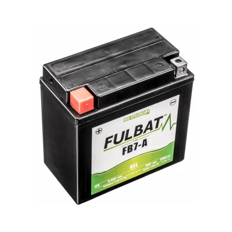 Baterie 12V, YB7-A GEL, 12V, 8Ah, 120A, bezúdržbová GEL technologie 135x75x133 FULBAT (aktivovaná ve výrobě) Akční Nabídka