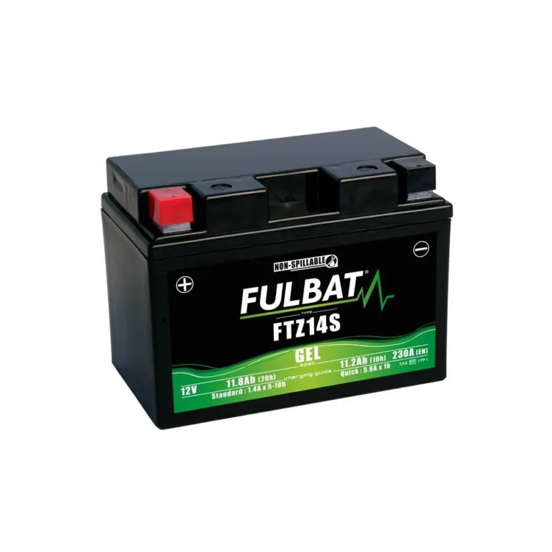 Baterie 12V, YTZ14S GEL, 12V, 11.2Ah, 230A, bezúdržbová GEL technologie 150x88x110 FULBAT (aktivovaná ve výrobě) Výhodná Nabídka