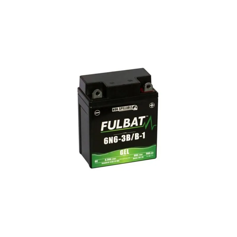 Baterie 6V, 6N6-3B/B-1 GEL, 6Ah, 50A, bezúdržbová GEL technologie 95x55x117 FULBAT (aktivovaná ve výrobě) Výprodej
