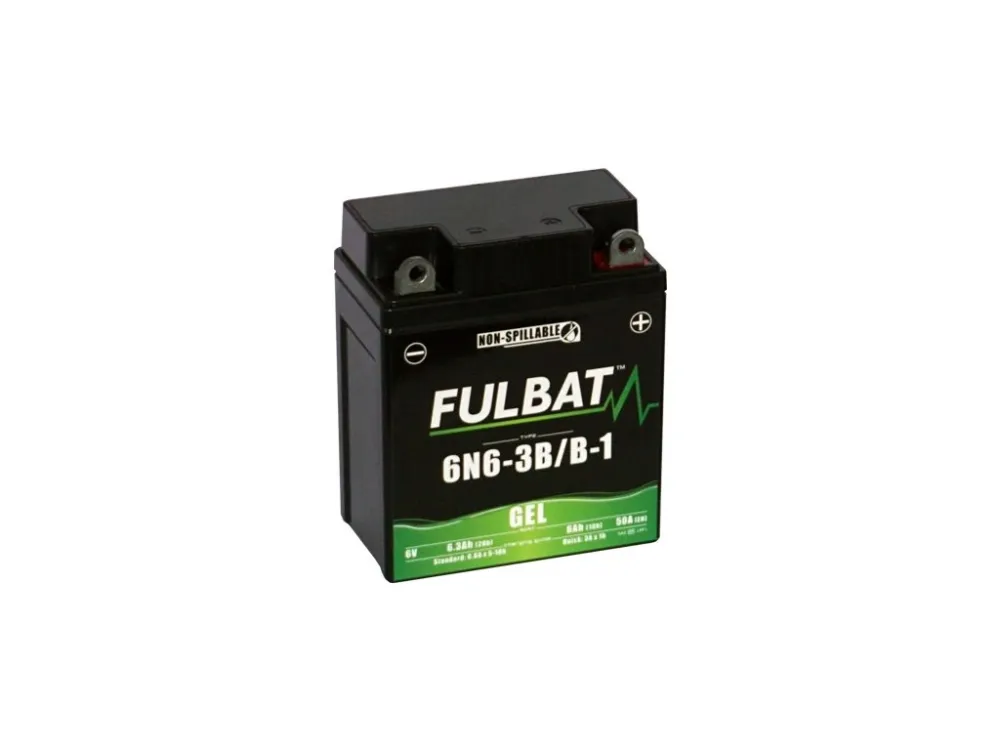 baterie 6V, 6N6-3B/B-1 GEL, 6Ah, 50A, bezúdržbová GEL technologie 95x55x117 FULBAT (aktivovaná ve výrobě) Sezónní Sleva