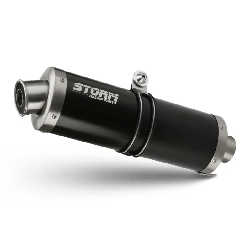 Koncovka výfuku STORM OVAL S.049.LX2B Černá ocel Víkendová Akce