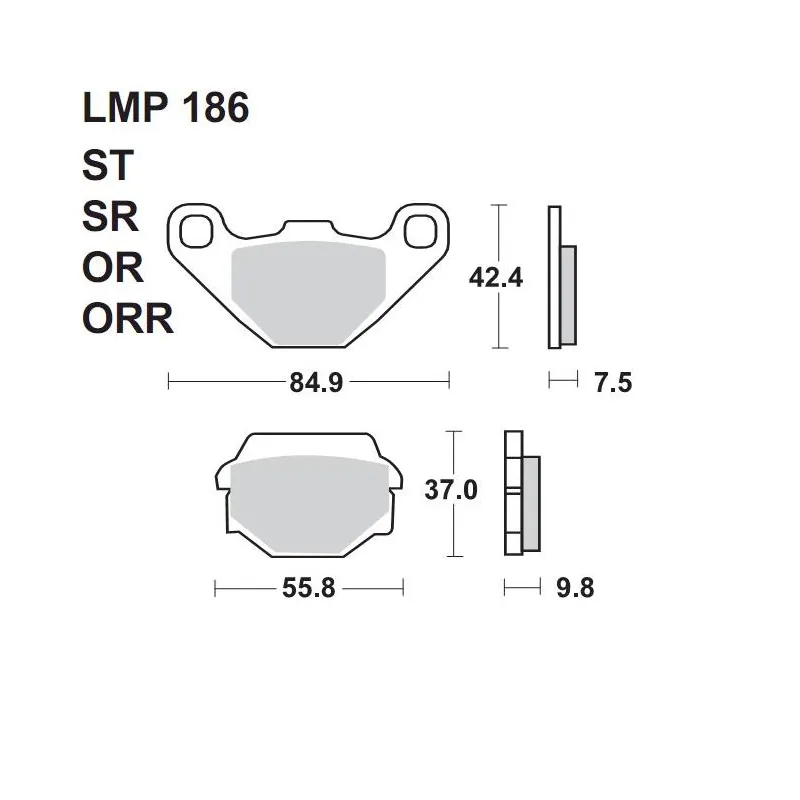 Nejlepší Volba Brzdové destičky LMP186 OR