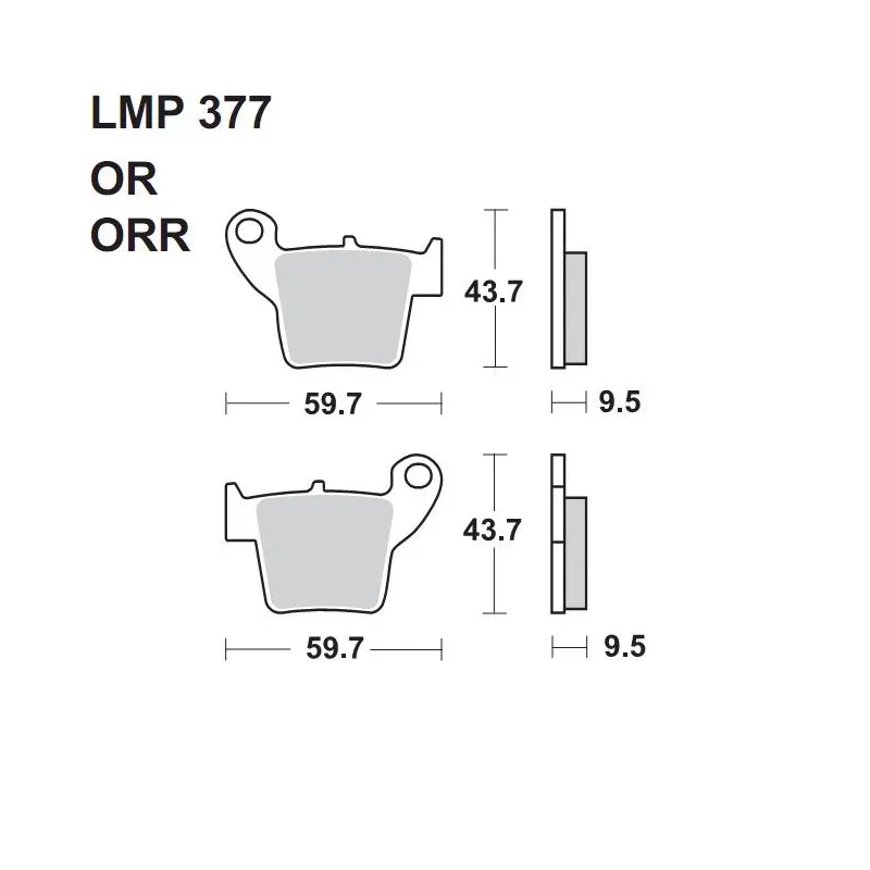 Brzdové destičky LMP377 ORR Cenová Bomba
