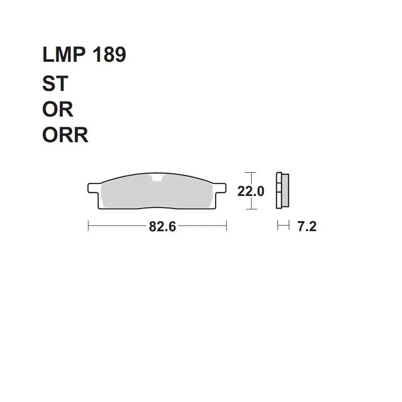 Výprodej Brzdové destičky LMP189 OR