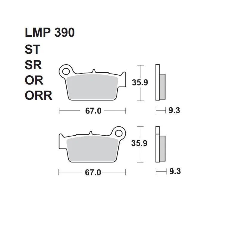 Brzdové destičky LMP390 ORR Rychlé Dodání