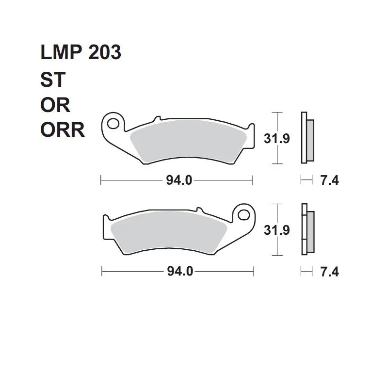 Brzdové destičky LMP203 OR Vrácení Zdarma