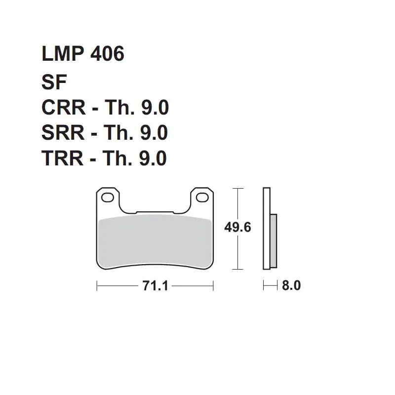 Brzdové destičky LMP406 CRR Výprodej